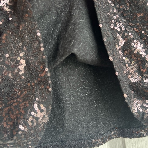 DKNY women's crew neck sequin top Drk charcoal Gray size S - Picture 4 of 10